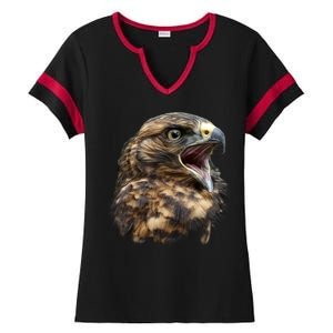 Screaming Hawk Wildlife Ladies Halftime Notch Neck Tee