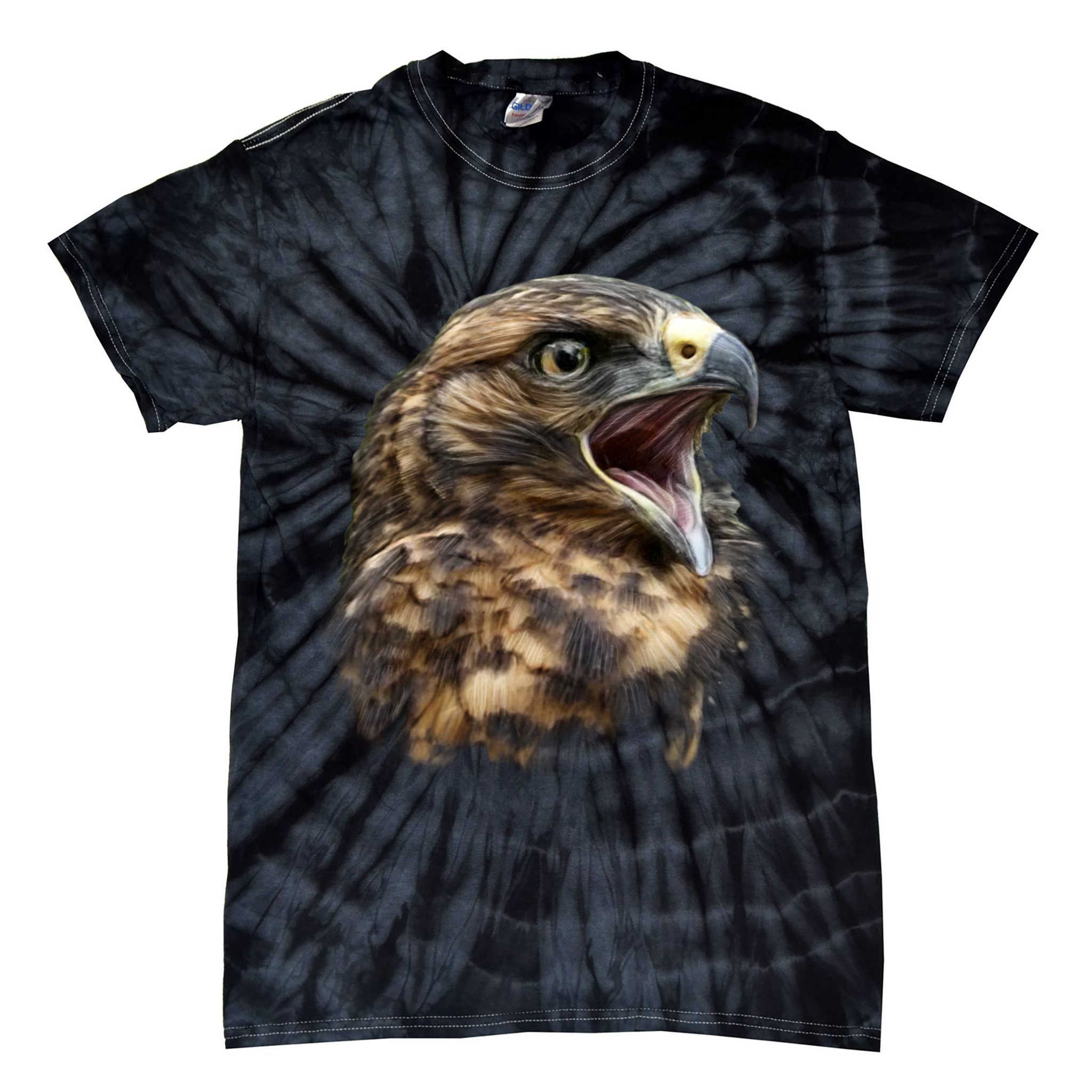 Screaming Hawk Wildlife Tie-Dye T-Shirt
