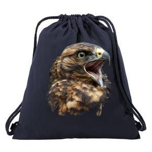 Screaming Hawk Wildlife Drawstring Bag