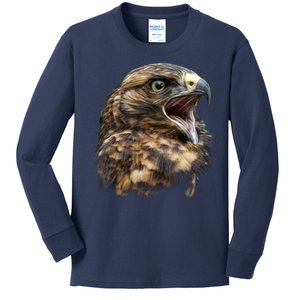 Screaming Hawk Wildlife Kids Long Sleeve Shirt