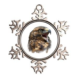 Screaming Hawk Wildlife Metallic Star Ornament