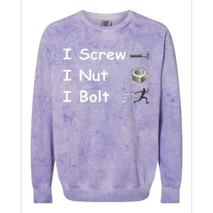 Screw A Nut Bolt Colorblast Crewneck Sweatshirt