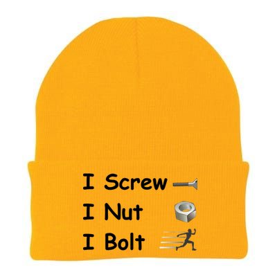 Screw A Nut Bolt Knit Cap Winter Beanie