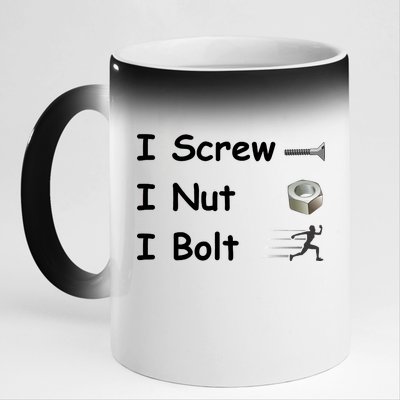 Screw A Nut Bolt 11oz Black Color Changing Mug