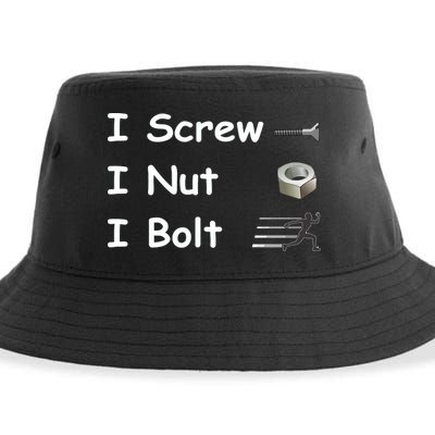 Screw A Nut Bolt Sustainable Bucket Hat