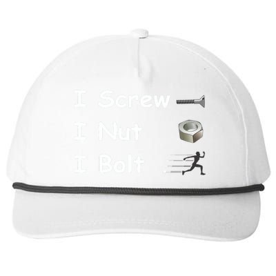 Screw A Nut Bolt Snapback Five-Panel Rope Hat