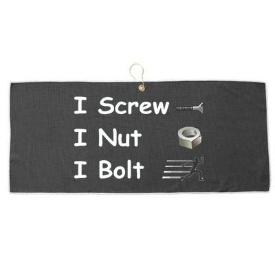 Screw A Nut Bolt Large Microfiber Waffle Golf Towel