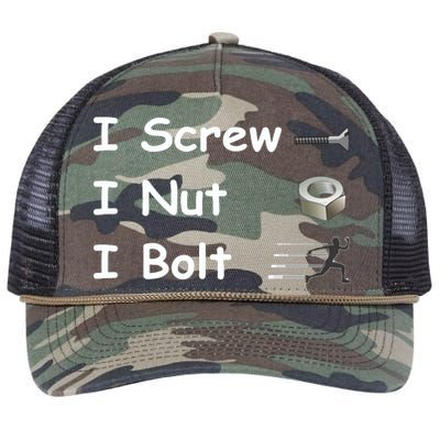 Screw A Nut Bolt Retro Rope Trucker Hat Cap