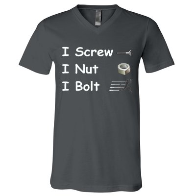 Screw A Nut Bolt V-Neck T-Shirt