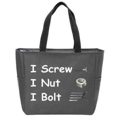 Screw A Nut Bolt Zip Tote Bag