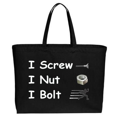 Screw A Nut Bolt Cotton Canvas Jumbo Tote