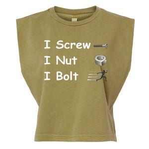 Screw A Nut Bolt Garment-Dyed Women's Muscle Tee