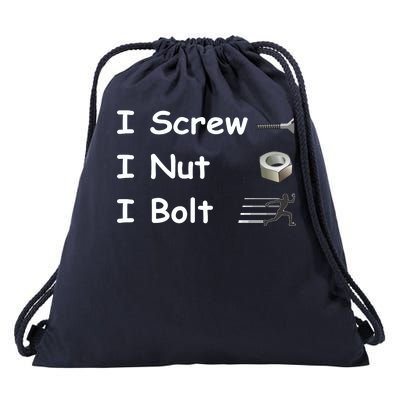 Screw A Nut Bolt Drawstring Bag