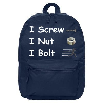 Screw A Nut Bolt 16 in Basic Backpack