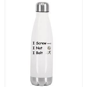 Screw A Nut Bolt Stainless Steel Insulated Water Bottle