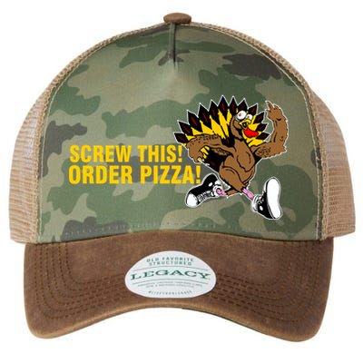 Screw This Order Pizza Turkey Running Legacy Tie Dye Trucker Hat