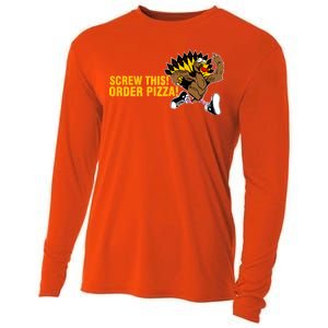 Screw This Order Pizza Turkey Running Cooling Performance Long Sleeve Crew