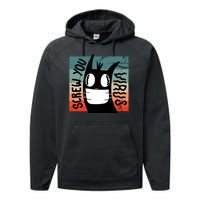 Screw You Virus Cat Performance Fleece Hoodie