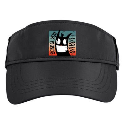 Screw You Virus Cat Adult Drive Performance Visor