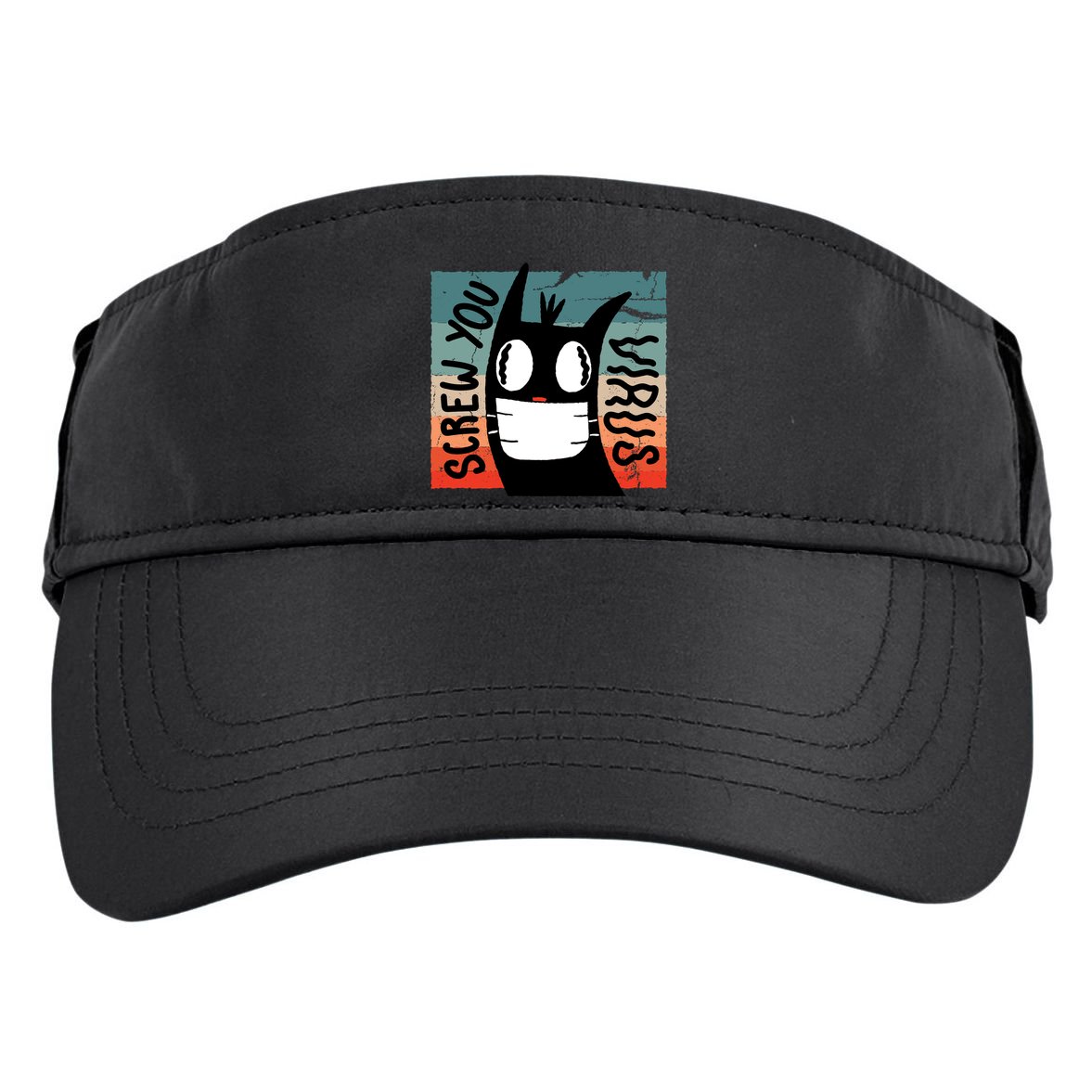 Screw You Virus Cat Adult Drive Performance Visor