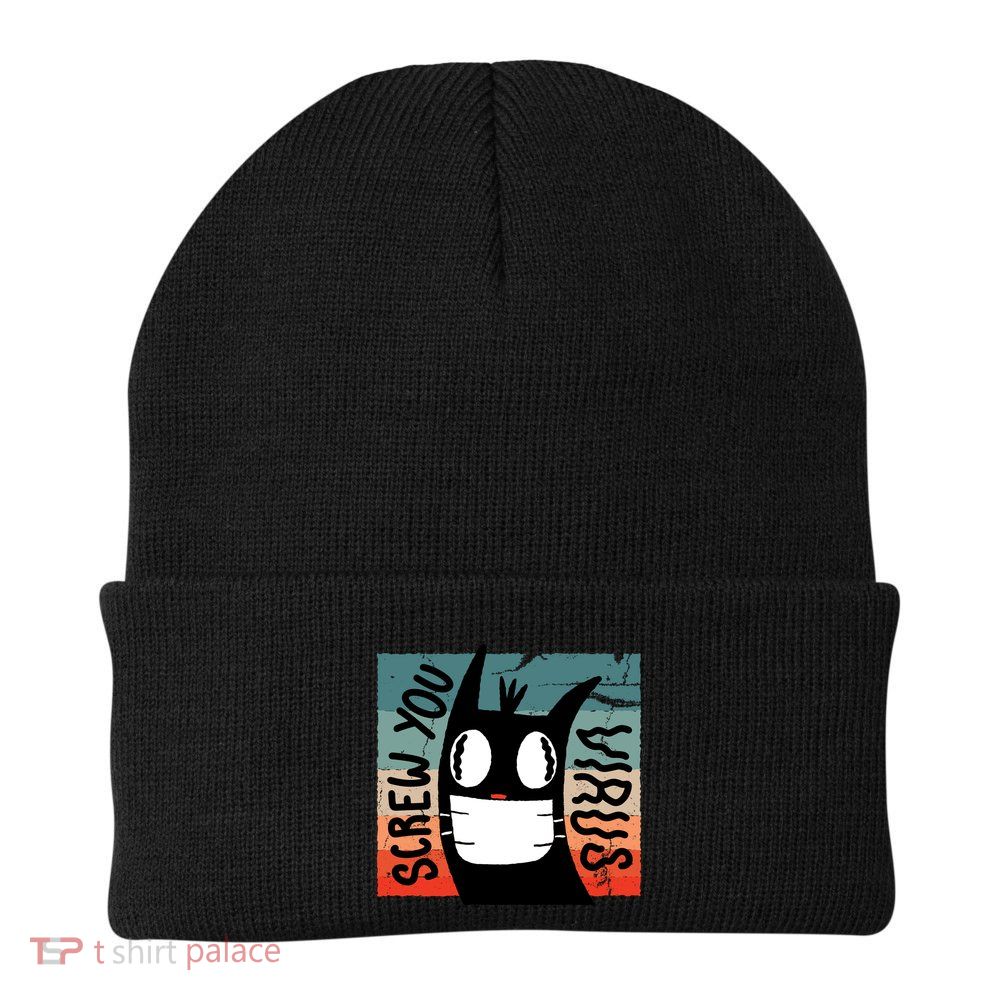 Screw You Virus Cat Beanie