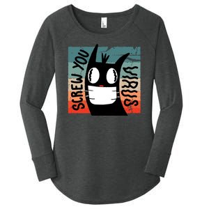 Screw You Virus Cat Women's Perfect Tri Tunic Long Sleeve Shirt