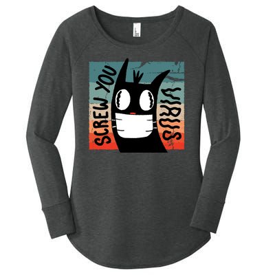 Screw You Virus Cat Women's Perfect Tri Tunic Long Sleeve Shirt