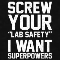Screw Your Lab Safety I Want Superpowers Ladies PosiCharge Tri-Blend Wicking Tank