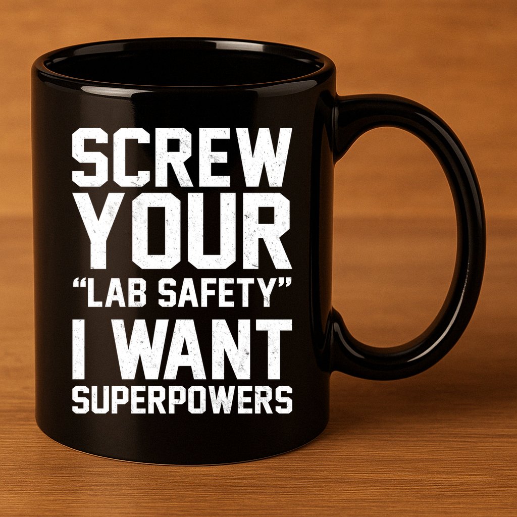 Screw Your Lab Safety I Want Superpowers 11oz C Handle Ceramic Mug