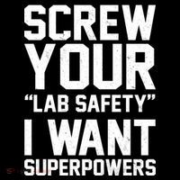 Screw Your Lab Safety I Want Superpowers Pom Pom 12in Knit Beanie