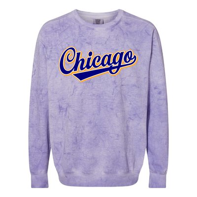 Script Chicago Logo Colorblast Crewneck Sweatshirt