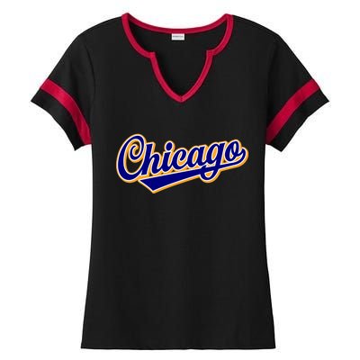 Script Chicago Logo Ladies Halftime Notch Neck Tee