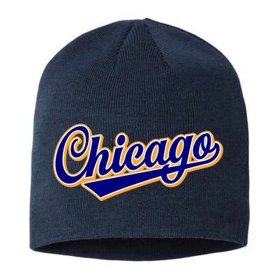 Script Chicago Logo Sustainable Beanie