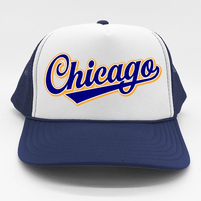 Script Chicago Logo Trucker Hat