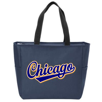 Script Chicago Logo Zip Tote Bag