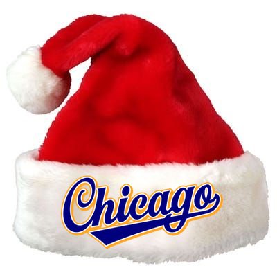 Script Chicago Logo Premium Christmas Santa Hat