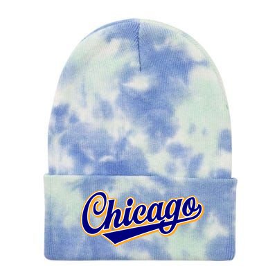 Script Chicago Logo Tie Dye 12in Knit Beanie