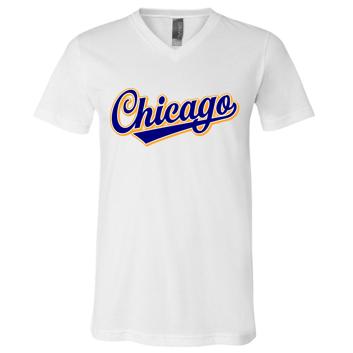 Script Chicago Logo V-Neck T-Shirt
