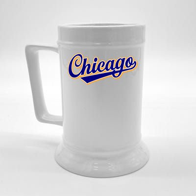 Script Chicago Logo Beer Stein