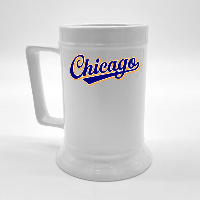 Script Chicago Logo Beer Stein