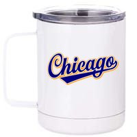 Script Chicago Logo 12 oz Stainless Steel Tumbler Cup