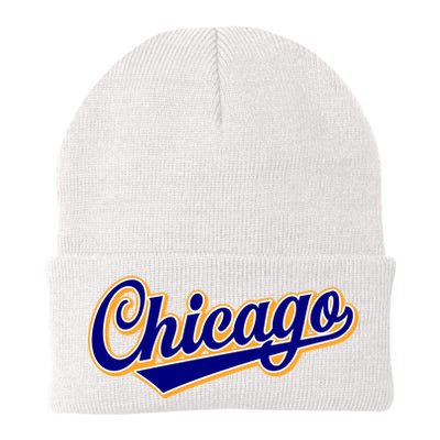 Script Chicago Logo Knit Cap Winter Beanie