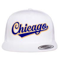 Script Chicago Logo Flat Bill Trucker Hat