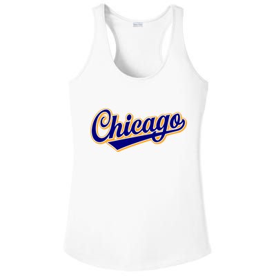 Script Chicago Logo Ladies PosiCharge Competitor Racerback Tank
