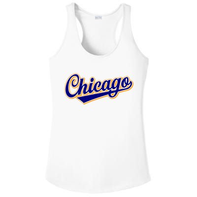 Script Chicago Logo Ladies PosiCharge Competitor Racerback Tank