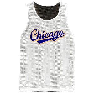 Script Chicago Logo Mesh Reversible Basketball Jersey Tank