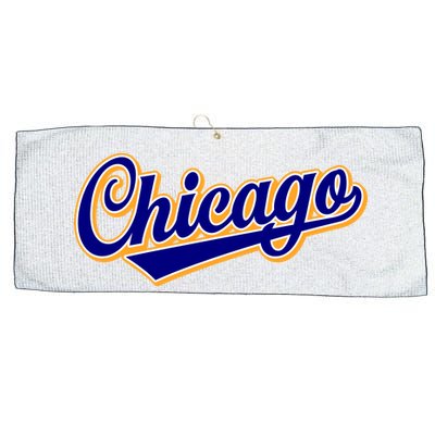 Script Chicago Logo Large Microfiber Waffle Golf Towel