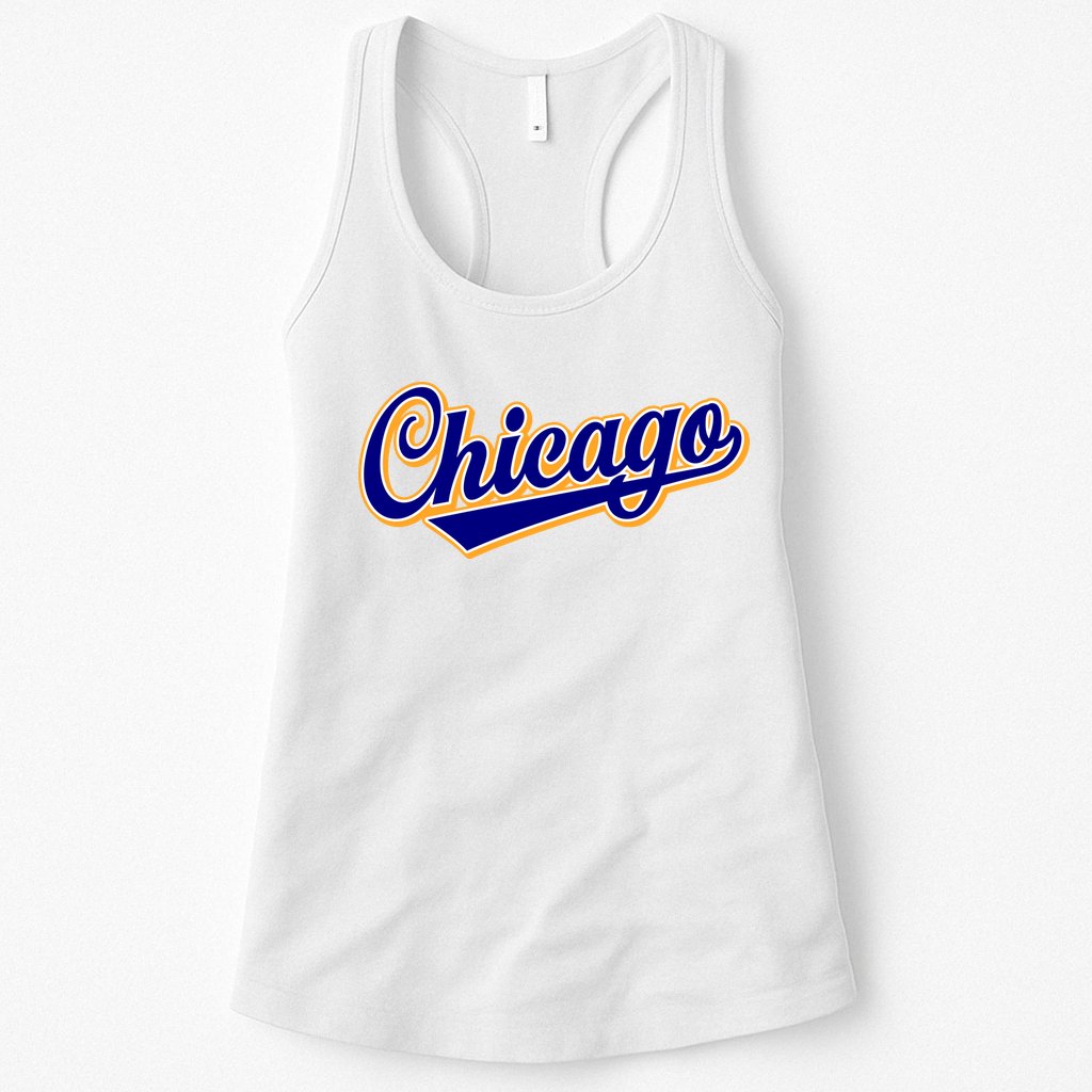Script Chicago Logo Womens Tank Top