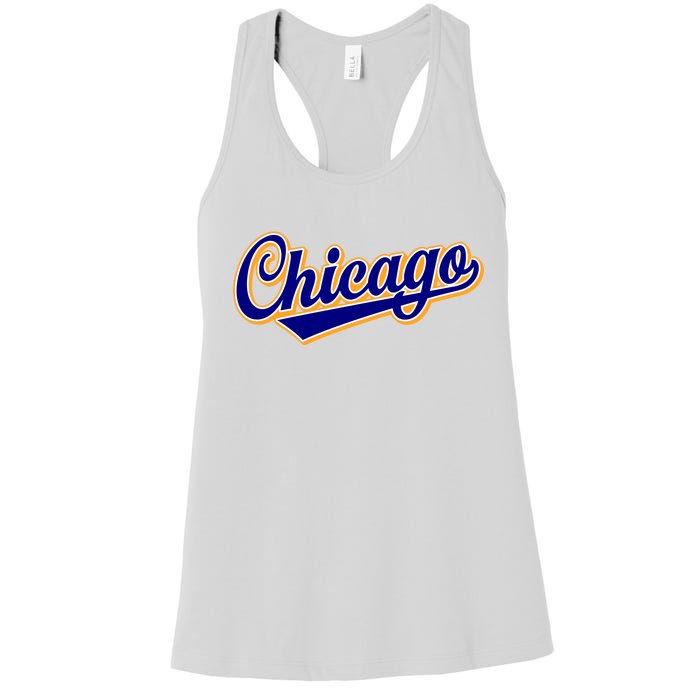 Script Chicago Logo Women's Racerback Tank