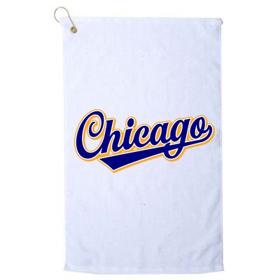 Script Chicago Logo Platinum Collection Golf Towel